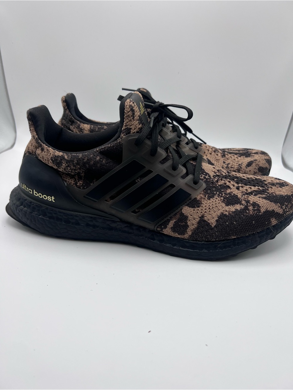 adidas Ultra Boost Mens Sneakers - Black and Brown Camo